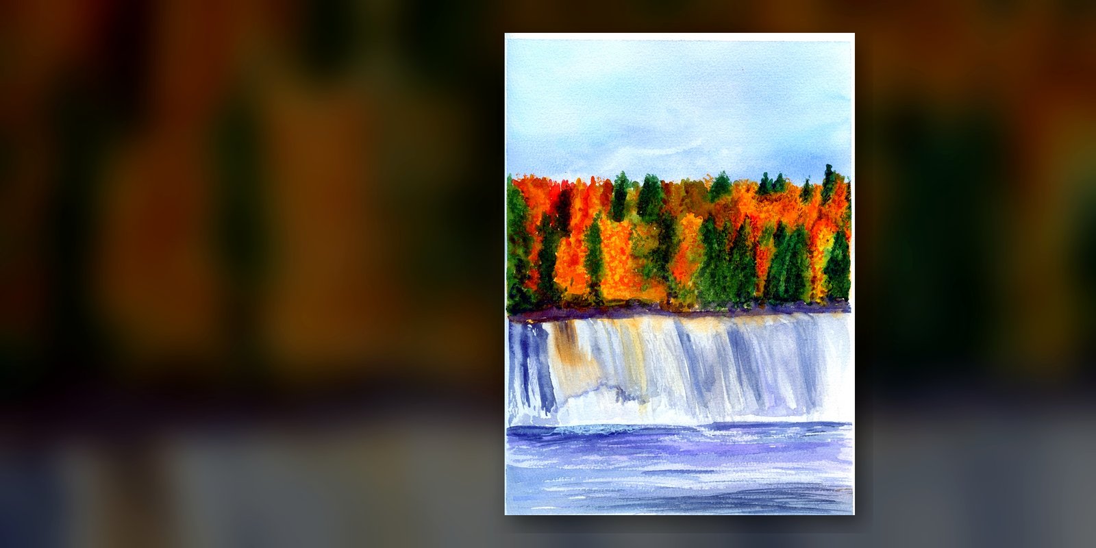 Autumn forest watercolor — Rohini Rangari