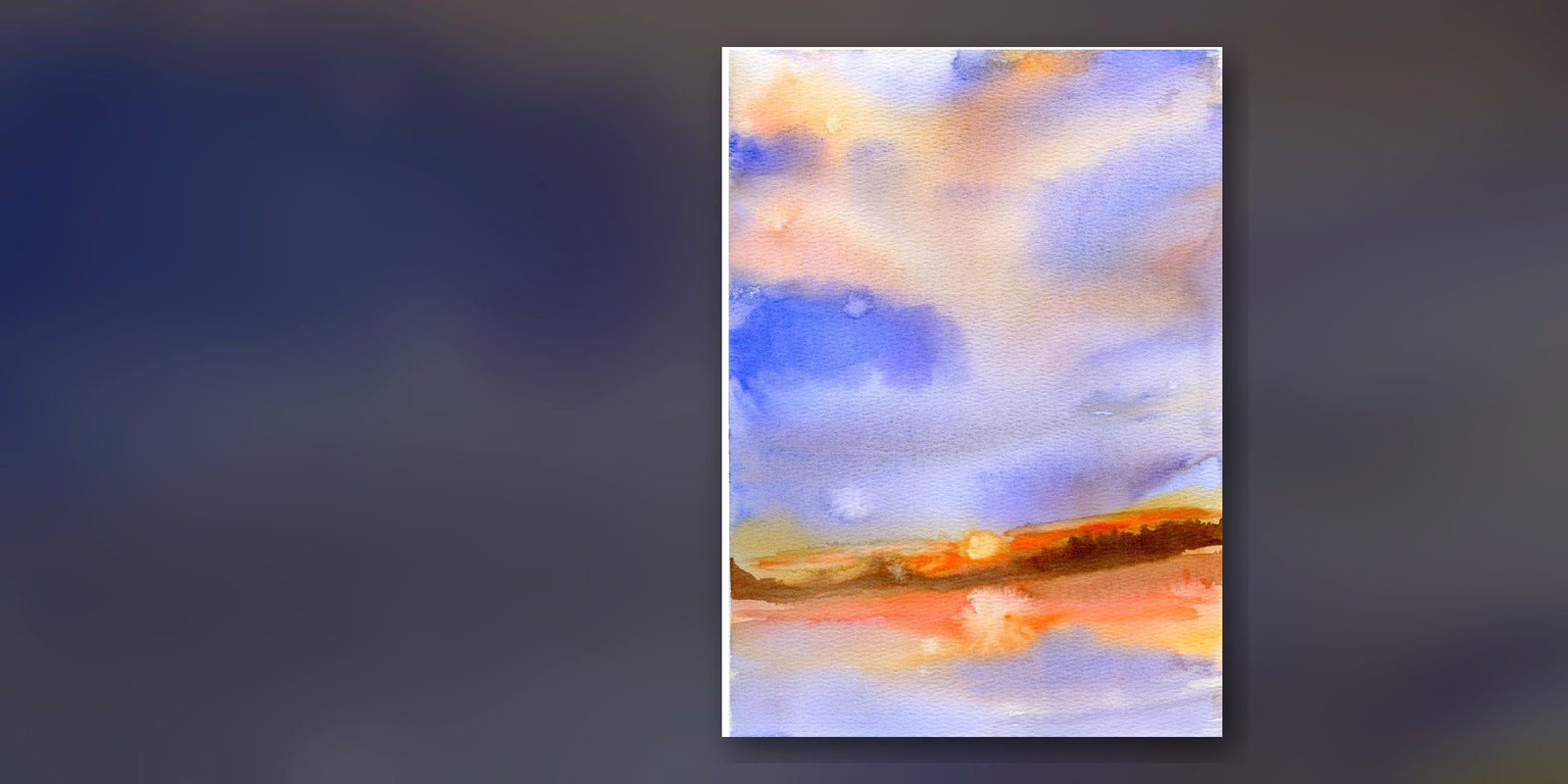 Sunset watercolor — Rohini Rangari