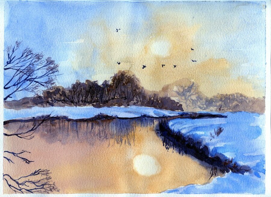 Snow and Sun Landscape