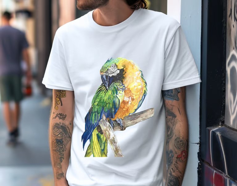 Macaw T-Shirt White back